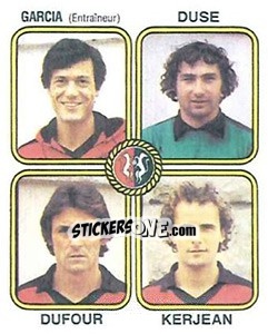 Sticker Pierre Garcia / Jean-Noel Duse / Didier Dufour / Jean-Yves Kerjean - Football France 1981-1982 n. 454 - Panini