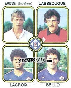 Sticker Alain Avisse / Jean-Paul Lasseougue / Serge Lacroix / Bruno Bello - Football France 1981-1982 - Panini