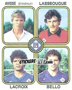 Figurina Alain Avisse / Jean-Paul Lasseougue / Serge Lacroix / Bruno Bello - Football France 1981-1982 n. 460 - Panini