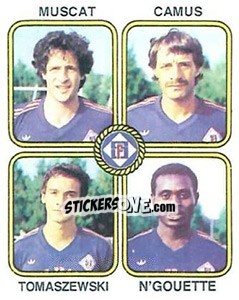 Sticker Patrick Muscat / Jean-Jacques Camus / Jean-Jacques Tomaszewski / Gaspard N'Gouette - Football France 1981-1982 - Panini