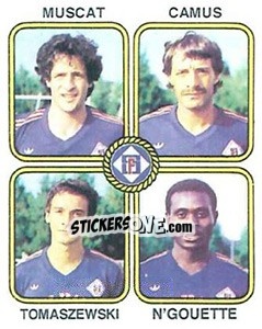 Figurina Patrick Muscat / Jean-Jacques Camus / Jean-Jacques Tomaszewski / Gaspard N'Gouette - Football France 1981-1982 n. 461 - Panini