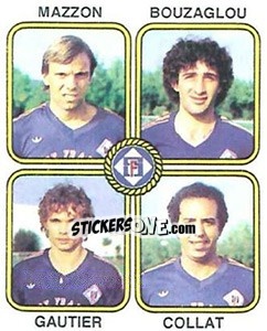Figurina Frederic Mazzon / Armand Bouzaglou / Thierry Gautier / Marc Collat - Football France 1981-1982 n. 462 - Panini