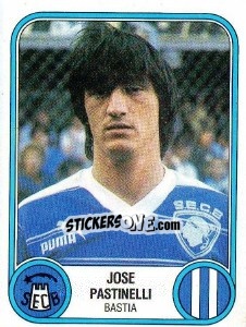 Sticker Jose Pastinelli - Football France 1982-1983 - Panini