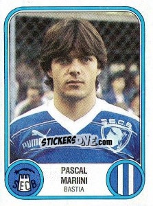 Figurina Pascal Mariini - Football France 1982-1983 - Panini