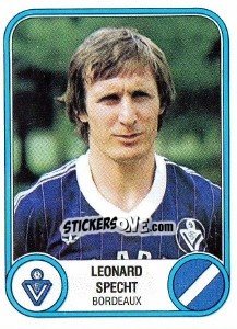 Figurina Leonard Specht - Football France 1982-1983 - Panini