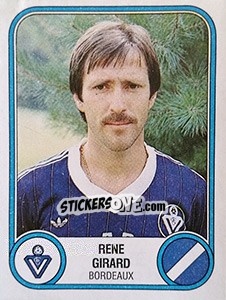 Figurina Rene Girard - Football France 1982-1983 - Panini