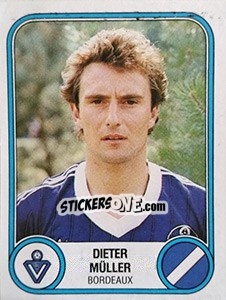 Figurina Dieter Muller - Football France 1982-1983 - Panini