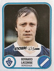 Cromo Bernard Lacombe - Football France 1982-1983 - Panini