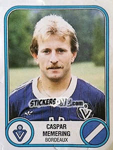 Cromo Caspar Memering - Football France 1982-1983 - Panini