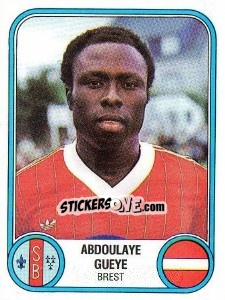 Sticker Abdoulaye Gueye - Football France 1982-1983 n. 60 - Panini