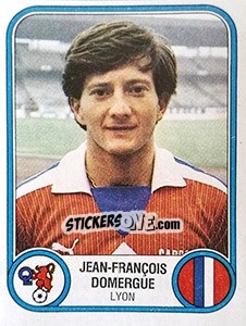 Sticker Jean-Francois Domergue - Football France 1982-1983 - Panini