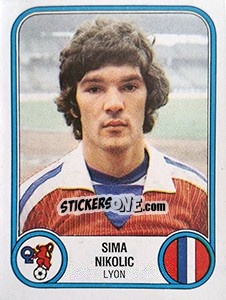 Figurina Sima Nikolic - Football France 1982-1983 - Panini