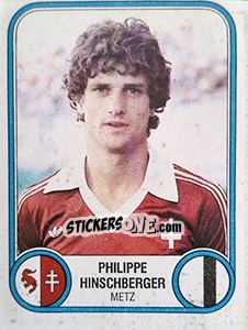 Sticker Philippe Hinschberger - Football France 1982-1983 - Panini