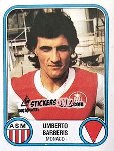 Cromo Umberto Barberis - Football France 1982-1983 - Panini