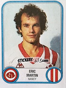Sticker Eric Martin - Football France 1982-1983 - Panini