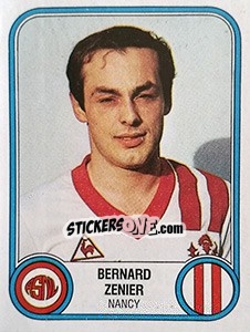 Cromo Bernard Zenier - Football France 1982-1983 - Panini