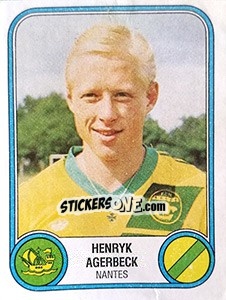Sticker Henryk Agerbeck - Football France 1982-1983 - Panini