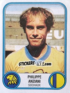 Figurina Philippe Anziani - Football France 1982-1983 - Panini