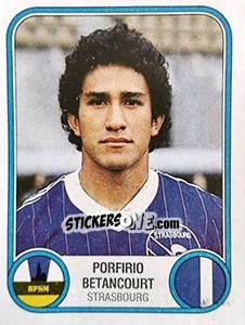 Sticker Porfirio Betancourt - Football France 1982-1983 - Panini