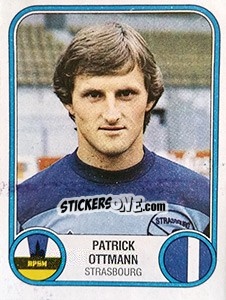 Figurina Patrick Ottmann - Football France 1982-1983 - Panini