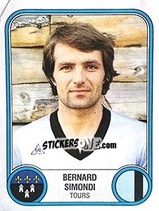 Figurina Bernard Simondi - Football France 1982-1983 - Panini