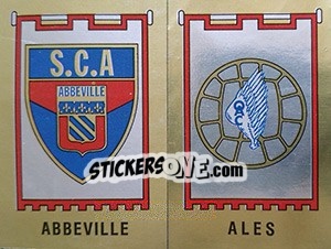 Sticker Ecusson Abbeville / Ales - Football France 1982-1983 - Panini