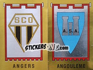 Cromo Ecusson Angers / Angouleme - Football France 1982-1983 - Panini