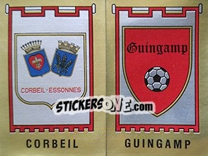 Cromo Ecusson Corbeil / Guingamp - Football France 1982-1983 - Panini