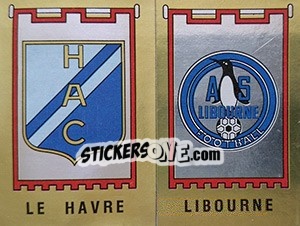 Sticker Ecusson Le Havre / Libourne - Football France 1982-1983 - Panini