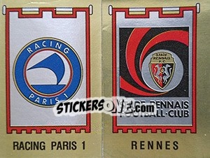 Sticker Ecusson Racing Paris 1 / Rennes - Football France 1982-1983 - Panini