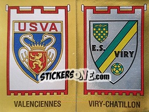 Cromo Ecusson Valenciennes / Viry-Chatillon - Football France 1982-1983 - Panini