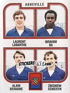 Cromo Labarthe / Ba / Bienaime / Seweryn - Football France 1982-1983 - Panini