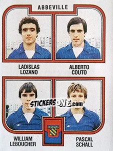 Sticker Lozano / Couto / Leboucher / Schall - Football France 1982-1983 - Panini