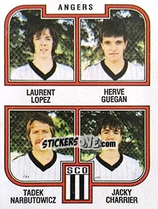Sticker Lopez / Guegan / Narbutowicz / Charrier - Football France 1982-1983 - Panini