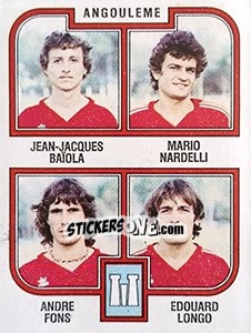 Sticker Baiola / Nardelli / Fons / Longo - Football France 1982-1983 n. 380 - Panini