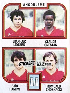 Cromo Liotard / Onestas / Hamimi / Chosnacki - Football France 1982-1983 - Panini