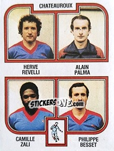 Figurina Revelli / Palma / Zali / Besset - Football France 1982-1983 - Panini
