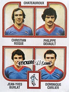 Sticker Roque / Devault / Burlat / Carlier - Football France 1982-1983 n. 386 - Panini