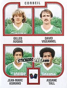 Sticker Augias / Vigeannel / Komano / Tall - Football France 1982-1983 n. 389 - Panini