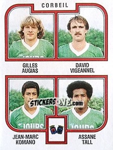 Sticker Augias / Vigeannel / Komano / Tall - Football France 1982-1983 - Panini