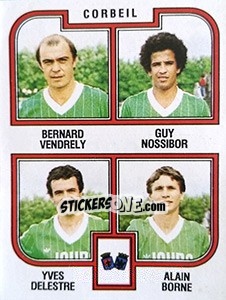 Cromo Vendrely / Nossibor / Delestre / Borne - Football France 1982-1983 - Panini