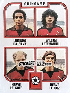 Sticker Da Silva / Letemahulu / Le Goff / Le Coz - Football France 1982-1983 n. 393 - Panini