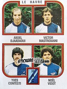 Cromo Djaadaoui / Mastroianni / Contesti / Vidot - Football France 1982-1983 - Panini