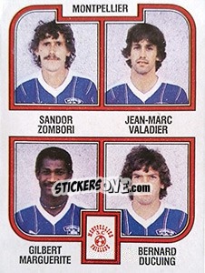 Sticker Zombori / Valadier / Marguerite / Ducuing - Football France 1982-1983 - Panini