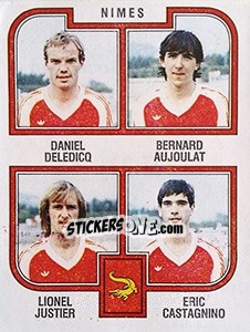 Cromo Deledicq / Aujoulat / Justier / Castagnino - Football France 1982-1983 - Panini