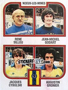 Sticker Sillou / Godart / Cybulski / Gronier - Football France 1982-1983 - Panini