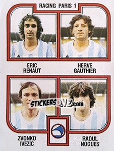 Sticker Renaut / Gauthier / Ivezic / Nogues - Football France 1982-1983 - Panini