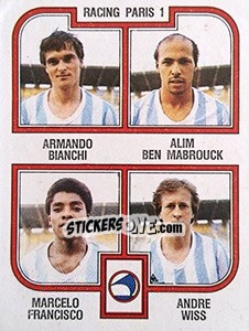 Sticker Bianchi / Ben Mabrouck / Francisco / Wiss - Football France 1982-1983 - Panini