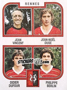 Figurina Vincent / Duse / Dufour / Berlin - Football France 1982-1983 n. 415 - Panini
