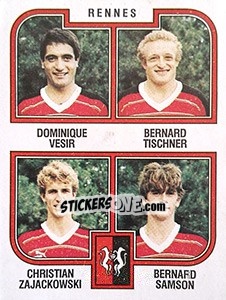 Figurina Vesir / Tischner / Zajackowski / Samson - Football France 1982-1983 n. 416 - Panini